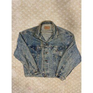 Vintage Levi's Denim Jacket Men's L Acid Wash Made in USA 70507 Trucker 80s